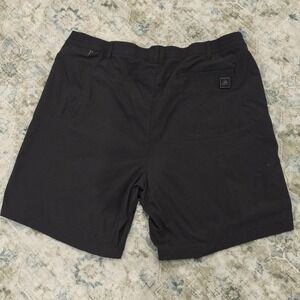 Adidas Mens Black Golf Hiking Shorts Size 44 Elastic Waist Zip Pocket RN88387